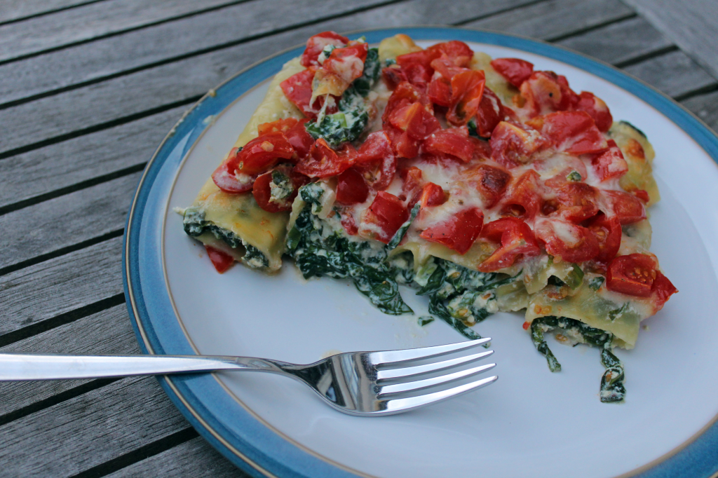 Cannelloni auf dem Teller