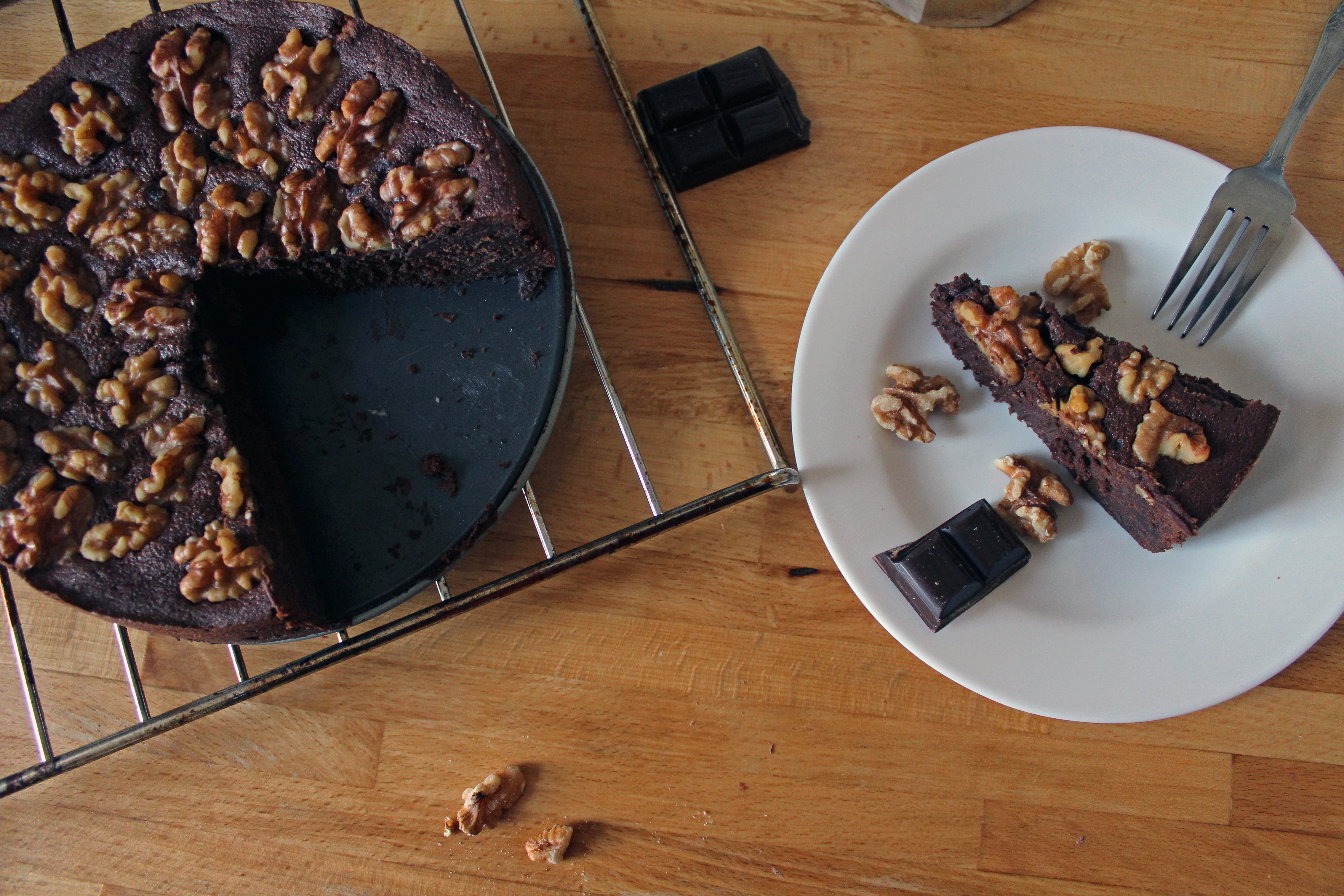 Kuchen und Browniestück